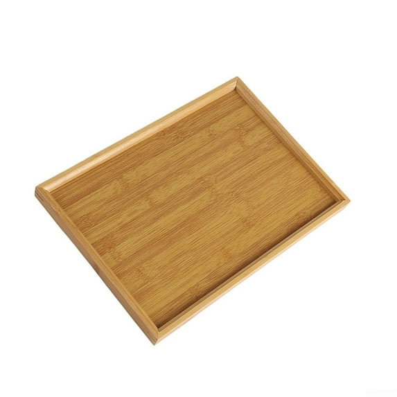 Bamboo Rectangular Serving Tray Tableware Food Tray for Kitchen Party Tea Bar