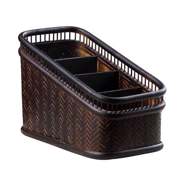Bamboo Remote Control Holder Organizer for Living Room TV Caddy Storage Box