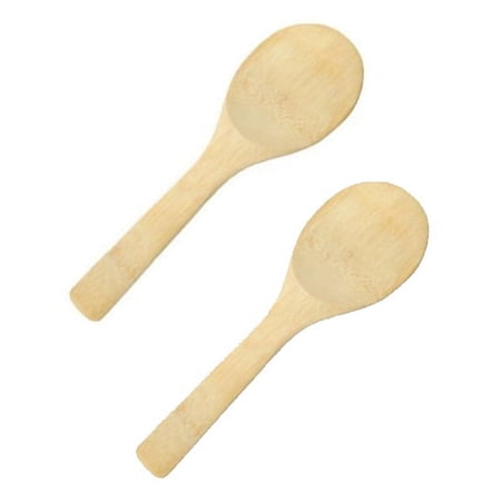 Bamboo Rice Paddles 2pcs Natural Sustainable Wood Spatula for Kitchen Rice Cooker