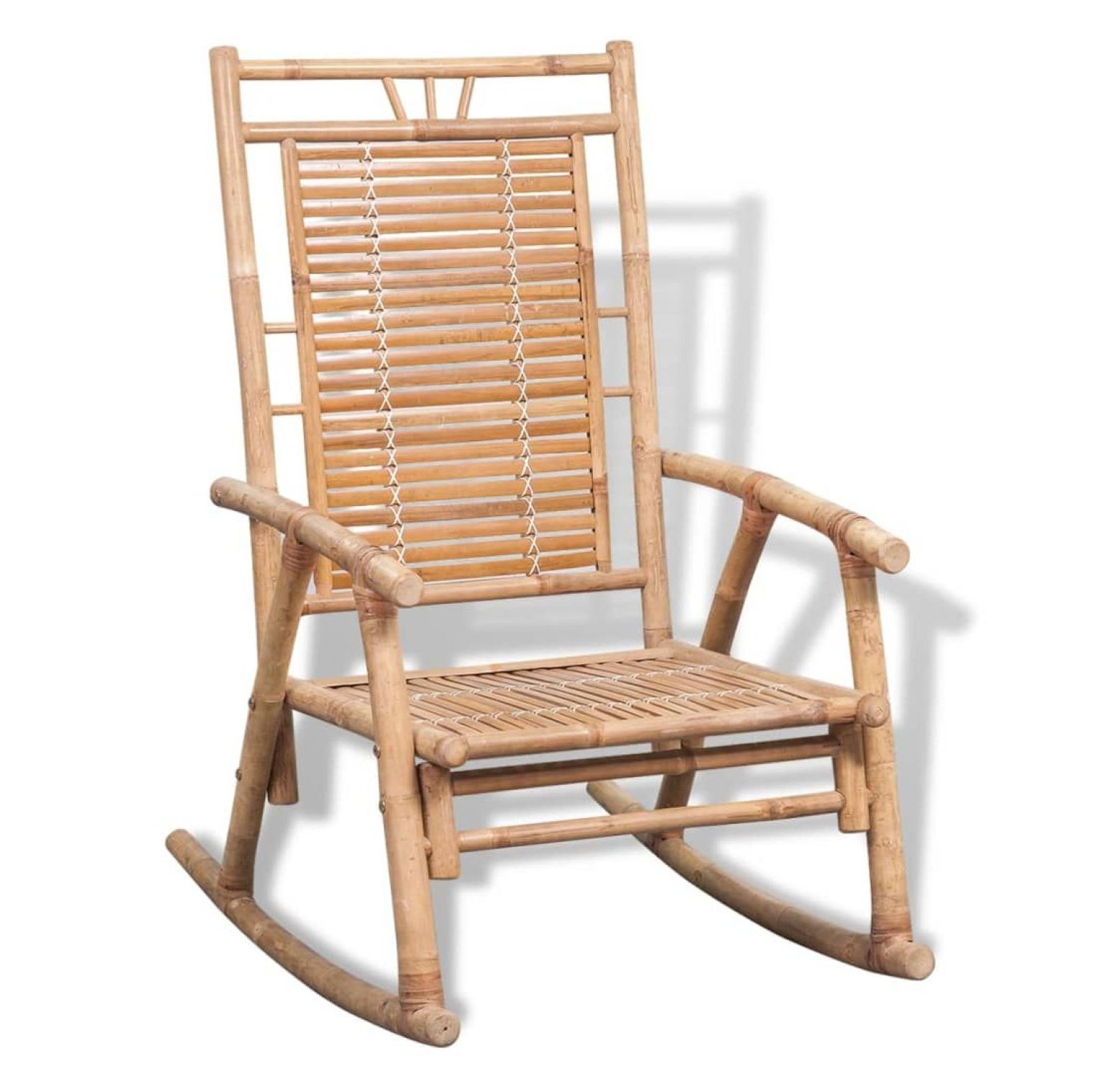 Bamboo Rocking Chair - Outdoor Patio Rocker - Weather Resistant Garden ...