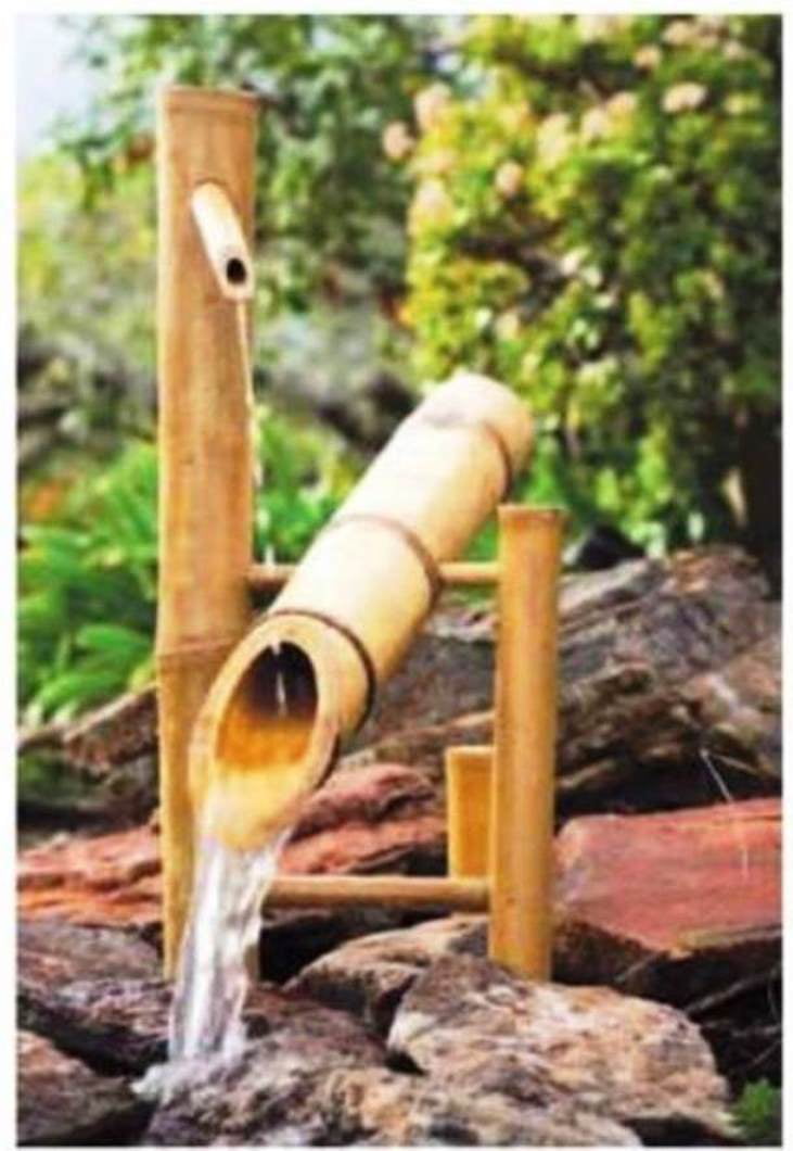 Bamboo Rocking Water Garden FountainB...