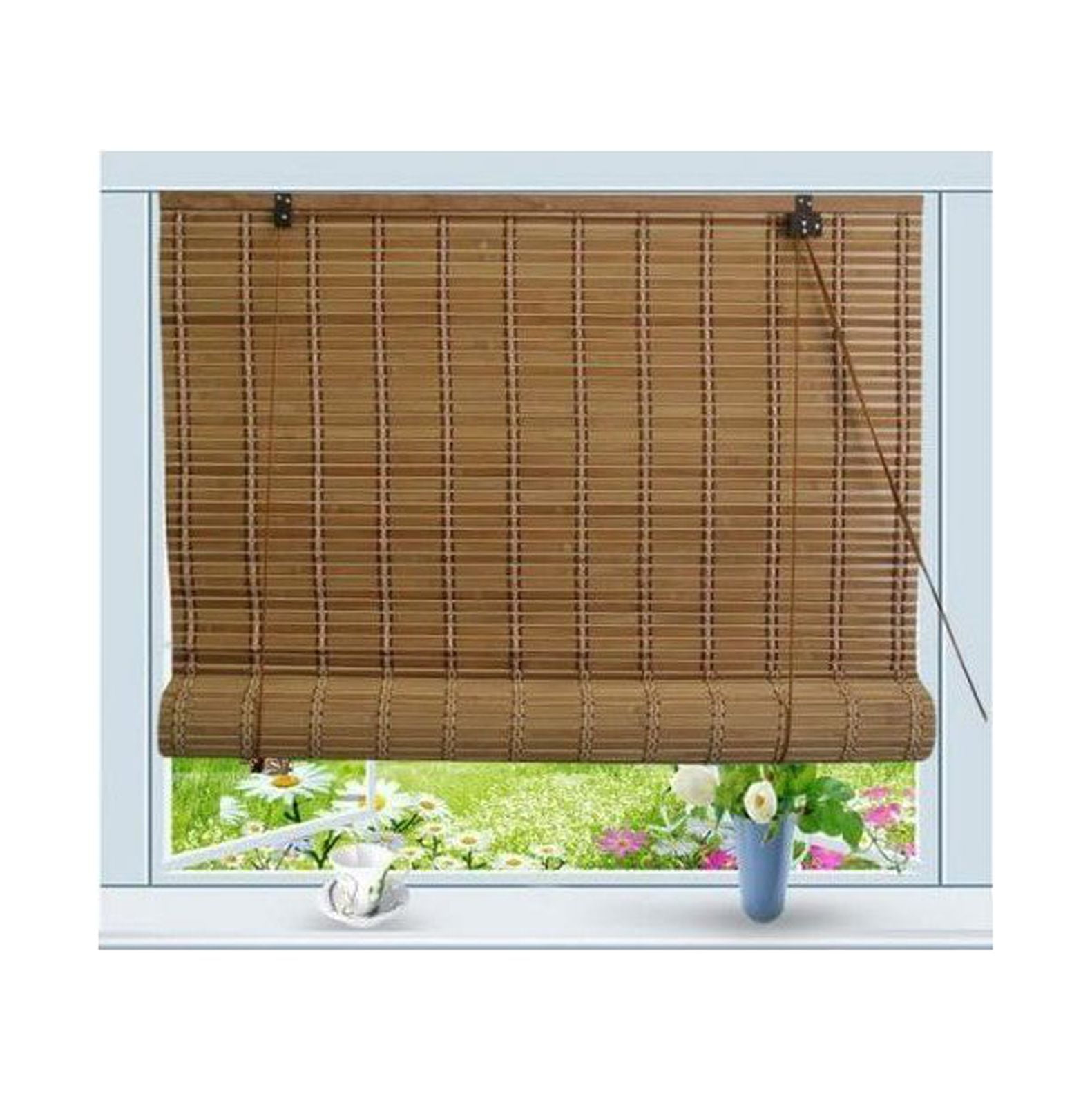 Bamboo roll up on sale blinds