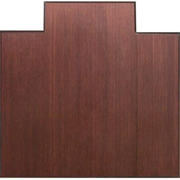 Bamboo Rug Co.  47 Inch x 51 Inch DARK CHERRY Bamboo Tri-Fold Office Chair Mat *w-tongue-12mm thick-natural rubber backing*