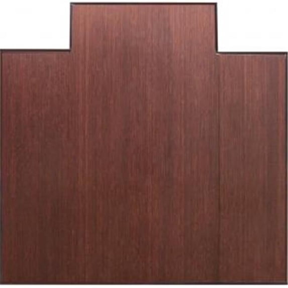 Bamboo Rug Co. 47 Inch x 60 Inch DARK CHERRY Bamboo Tri-Fold Office Chair Mat *w-tongue-12mm thick-natural rubber backing*