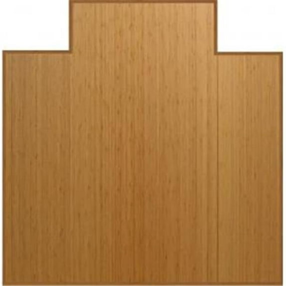 Bamboo Rug Co. 47 Inch x 60 Inch NATURAL Bamboo Tri-Fold Office Chair Mat *w-tongue-12mm thick-natural rubber backing*