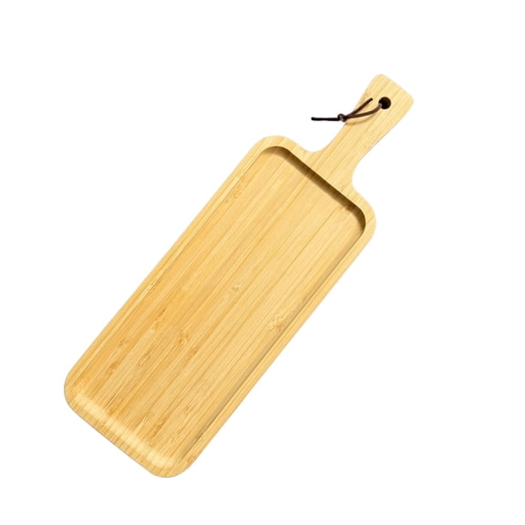 Bamboo Serving Board with Handle  Charcuterie Board for Serving Bread, Meat, Fruits, and Cheese  Kitchen Cutting Board Serving Tray Hanging Cutting Board Dcor L14.13" x W4.75"