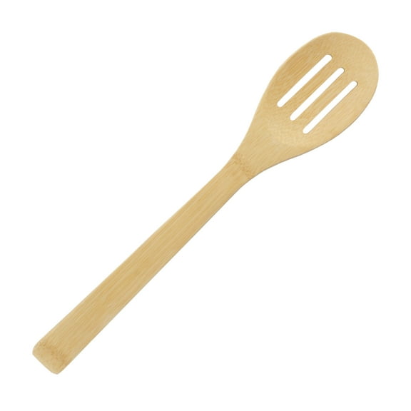 Bamboo Serving/Cooking Utensils - Slotted Broad Cooking Spoon - 5pcs