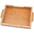 thumbnail image 1 of Bamboo Serving Tray with Handles, Rectangle Serving Tray 12 x 8.5 x 1.7 inche by HTB, 1 of 8