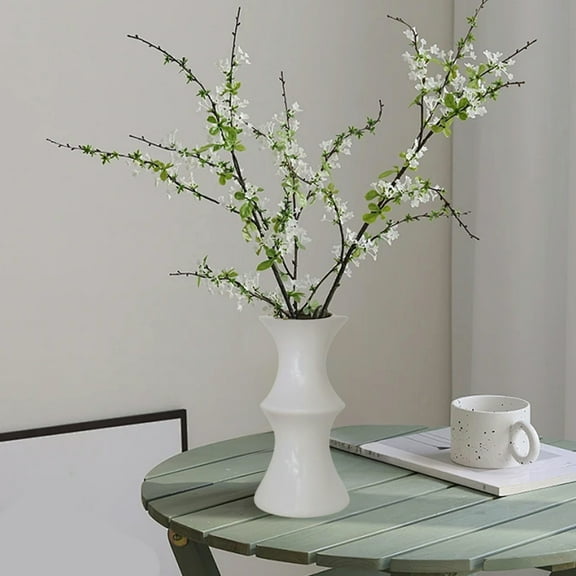 Bamboo Shaped Plastic Vase Home Decorations, Minimalist Style for Home Decor Living Room Table Centerpiece Decor Fall Winter Housewarming Gifts