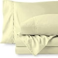thumbnail image 1 of Bamboo Sheets Bed Sheet Set 7 Piece - 100% Pure Bamboo - Fit 12" Inch Deep Pocket Silk Feel and Comfortable, Cooling, Anti-Static, Extra Soft and Luxury - Ivory Solid, Twin XXL Size., 1 of 8