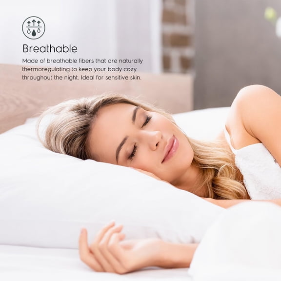 Bamboo Sheets Queen Size, 100% Pure Viscose derived from Bamboo Bed Sheet Set, Luxuriously Soft, Silky, Cooling Sheets, Double Stitched, Lifetime Promise by (Cool White)