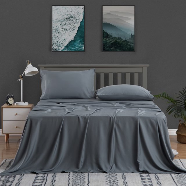 Bamboo Sheets Set King Size, Cool Sheets for Hot Sleepers, Super Soft