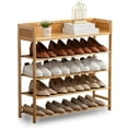 thumbnail image 1 of Bamboo Shoe Rack Organizer, 5 Tier Shoe Shelf Storage Organizer, for Entryway, Hallway, and Closet (Nature), 1 of 7