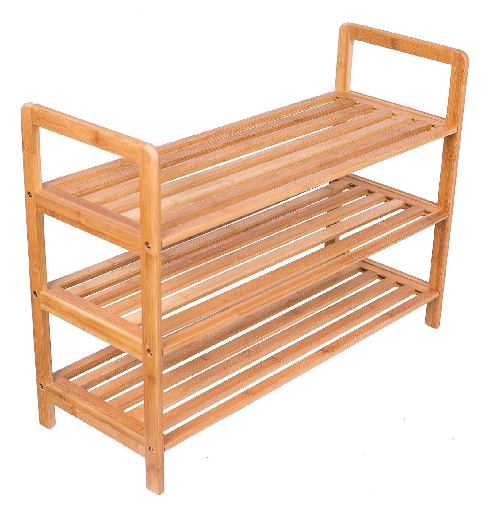 Bamboo Shoe Rack Organizer for Entryway, Closet, or Front Door