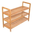 Bamboo Shoe Rack Organizer for Entryway, Closet, or Front Door