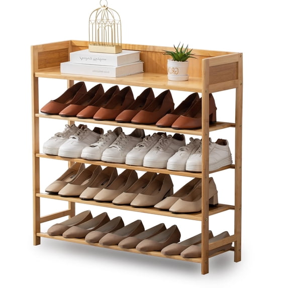 Bamboo Shoe Rack, Shoe Rack Organizer for Entryway, Living Room ...