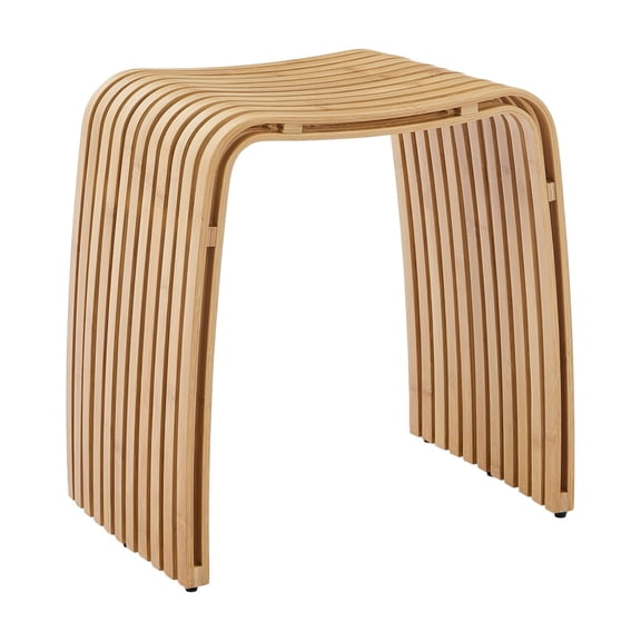 Bamboo Shower Bench, Non-Slip Waterproof Spa Bath Seat, 450 lbs Natural Bamboo Stool, Suitable for Bathroom, Bedroom, Dining Room and Living Room