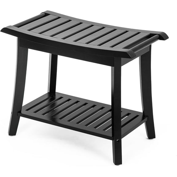 Bamboo Shower Bench for Seniors of All Ages (Natural Color)