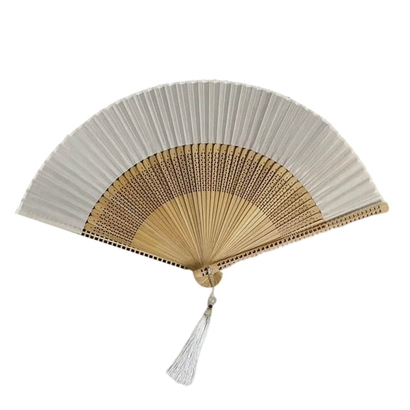 Bamboo Silk Folding Fans Handheld Vintage Decorative Accordion Style Fans for Women Dance Performance Wedding Party Favor Oriental Traditional Chinese Japanese Style Home Decor