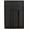 thumbnail image 1 of Bamboo Silverware Organizer for Drawer, Kitchen, 6 Slot Utensil Tray (Black, 17 x 11.75 x 1.75 In), 1 of 10