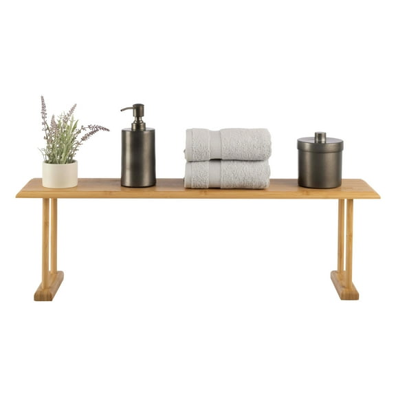 Lavish Home Bamboo Sink Shelf - Counter Organizer and Space-Saving Storage