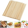 thumbnail image 1 of Bamboo Skewers, 12 Inch Bamboo Sticks Shish Kabob Skewers, Grill, Appetizer, Fruit, Corn, Chocolate Fountain, Cocktail, Art, Set of 100 Pack, 1 of 12