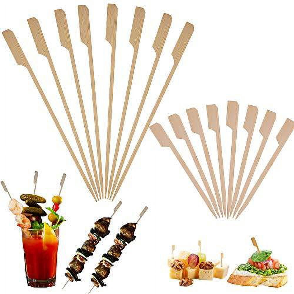 Bamboo Skewers Toothpicks for Appetizer Picks –3.5 & 7 inch (Pack of ...