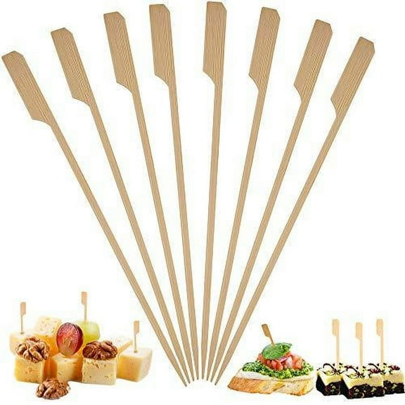 Bamboo Skewers Toothpicks for Appetizer Picks - 3.5 inch(Pack of 500) Wooden Cocktail Skewers and Bamboo Toothpicks for Appetizers Food Garnish Sandwich Fruit Kabobs Drinks Cocktail -
