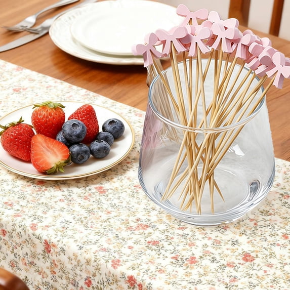 Bamboo Skewers for Fruit & Cocktails, Disposable Wooden Picks for Burgers, Sandwiches & Sushi, Food-Safe & Eco-Friendly