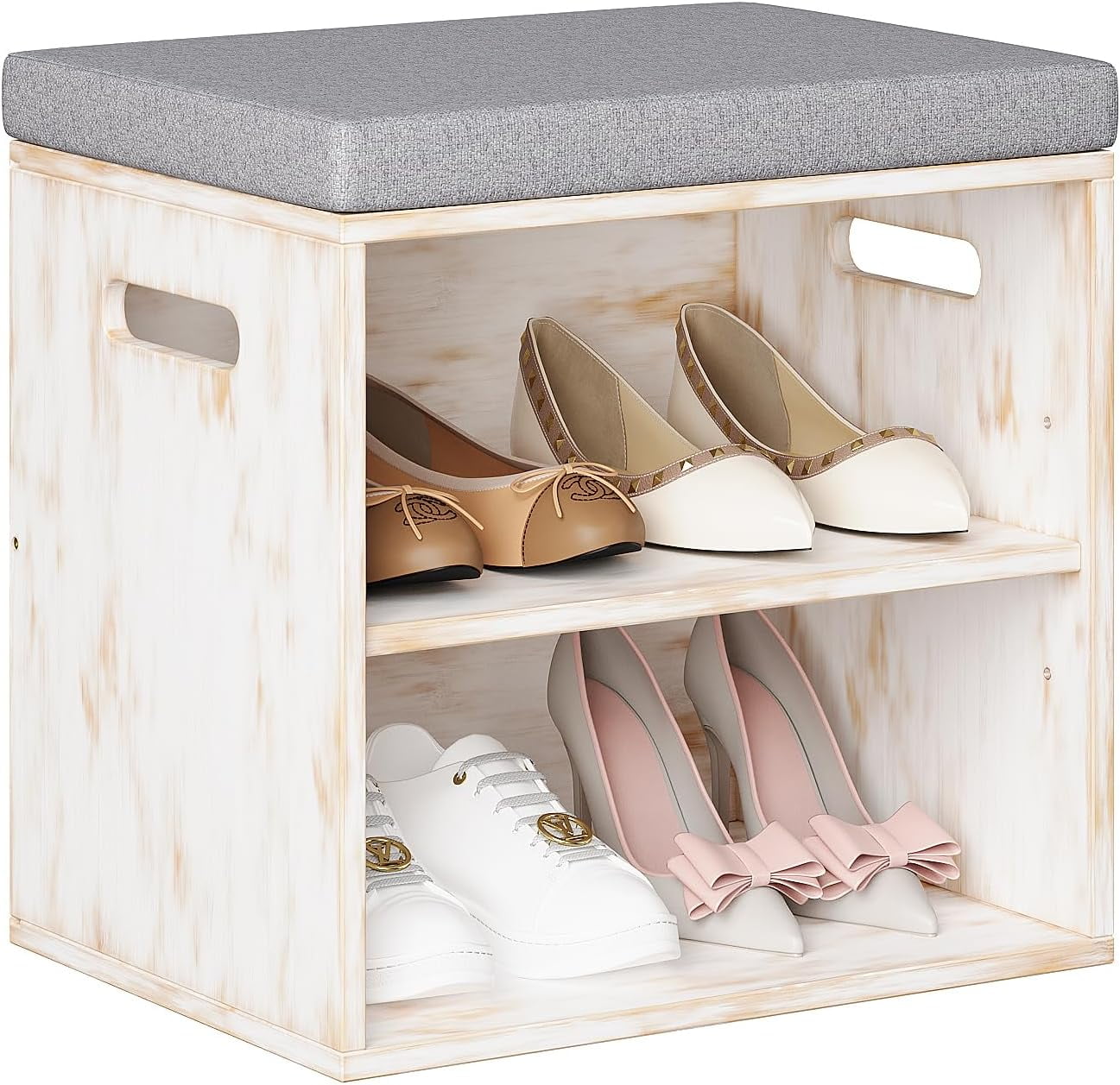 Bamboo Bench Shoe Bench Bamboo 2 Tier Shoe Rack Bench 35.4