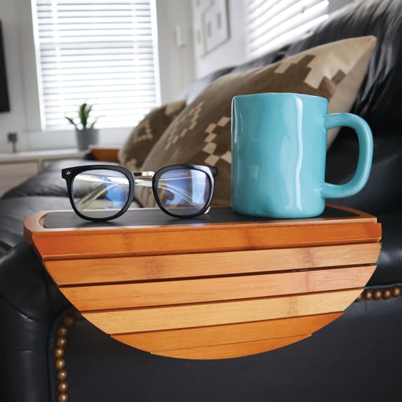 Bamboo Sofa Arm Table Oiled Bamboo - 1 Pack