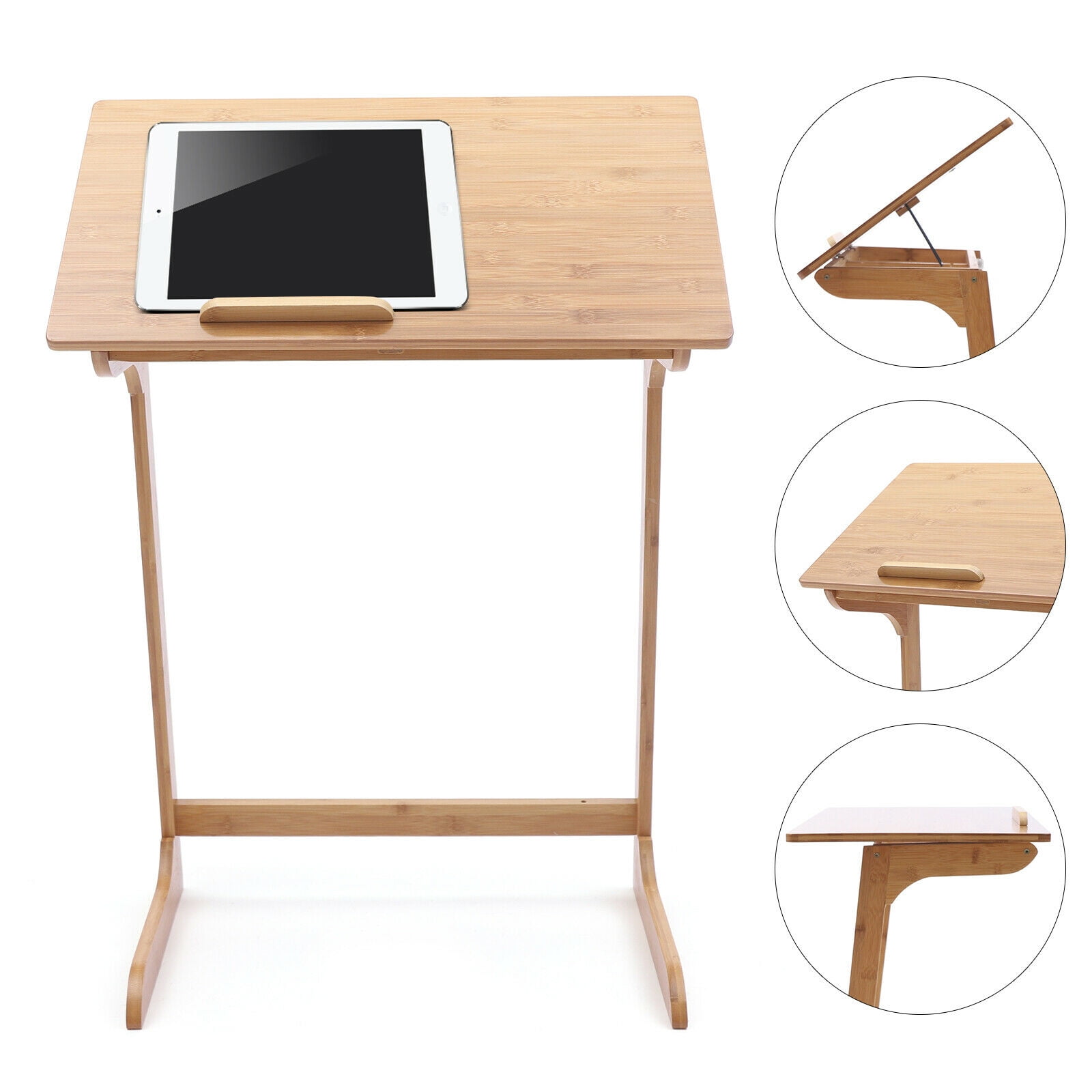 Bamboo Sofa Couch Coffee End Table Laptop Desk Snack C Table Bed Side