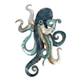 thumbnail image 1 of Bamboo Source Reef Collection Blue Capiz Octopus Wall Decor 15 inch Sea Animal, 1 of 3