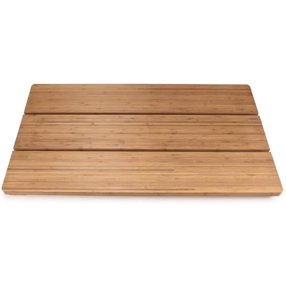 Bamboo Spa Style Raised Bamboo Bathmat - Large Rectangle - 30" x 17"