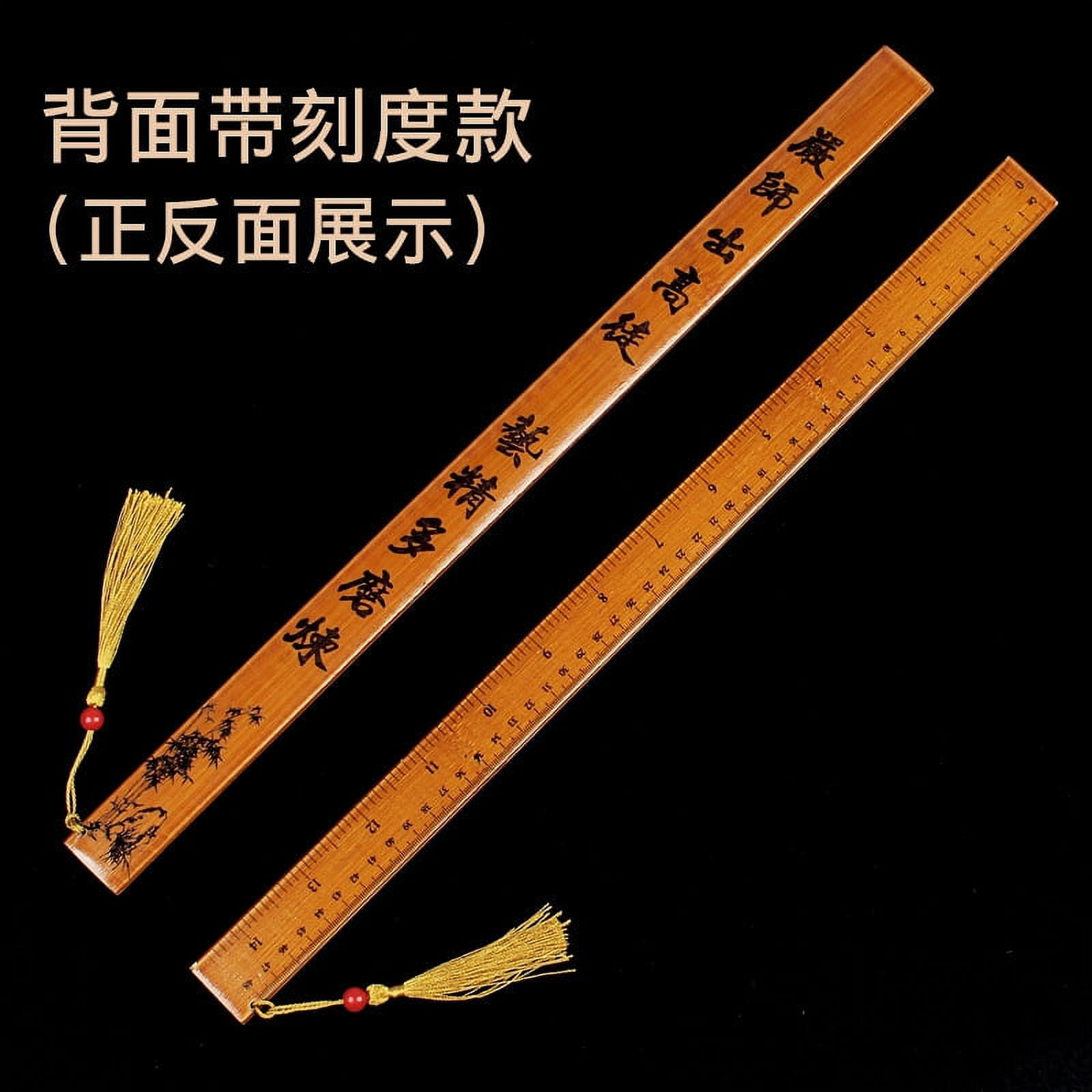 Bamboo Spanking Cane Scaled Ruler Flogging Beating Ruler Teaching Stick 