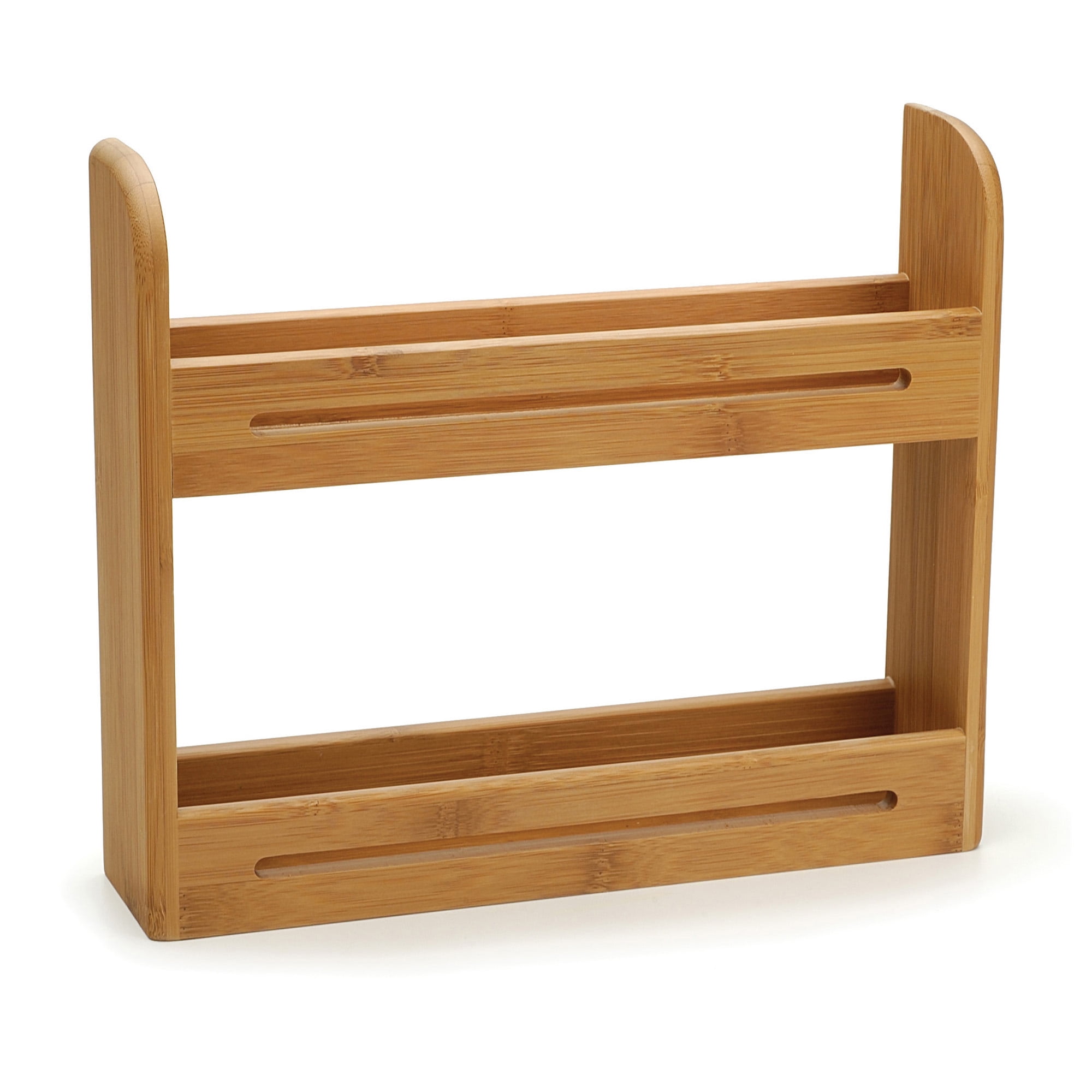 Unfinished Bamboo 2-Shelf Wall Mounted Spice Rack