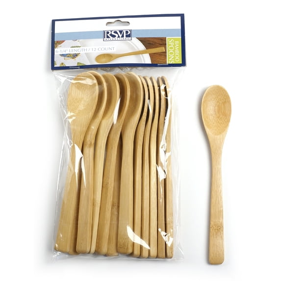 Bamboo Spoon - 12 Pcs Polybag