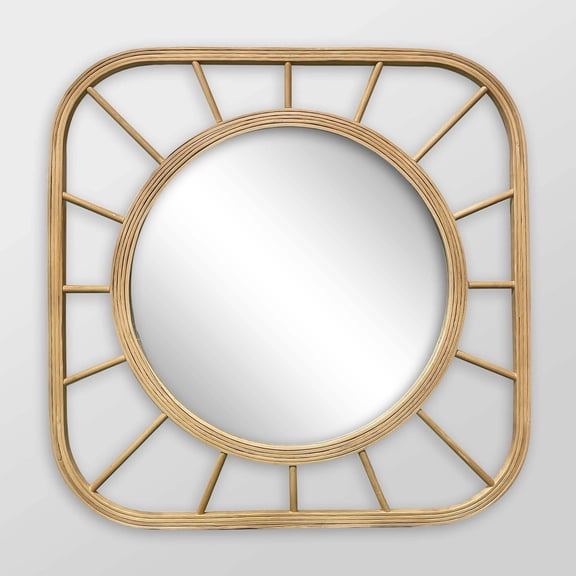 Bamboo Square Mirror