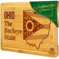 thumbnail image 1 of Bamboo State Cutting Board for Kitchen – Ohio Cheese Board, Charcuterie Platter & Serving Tray, (15" x 10"), 1 of 7