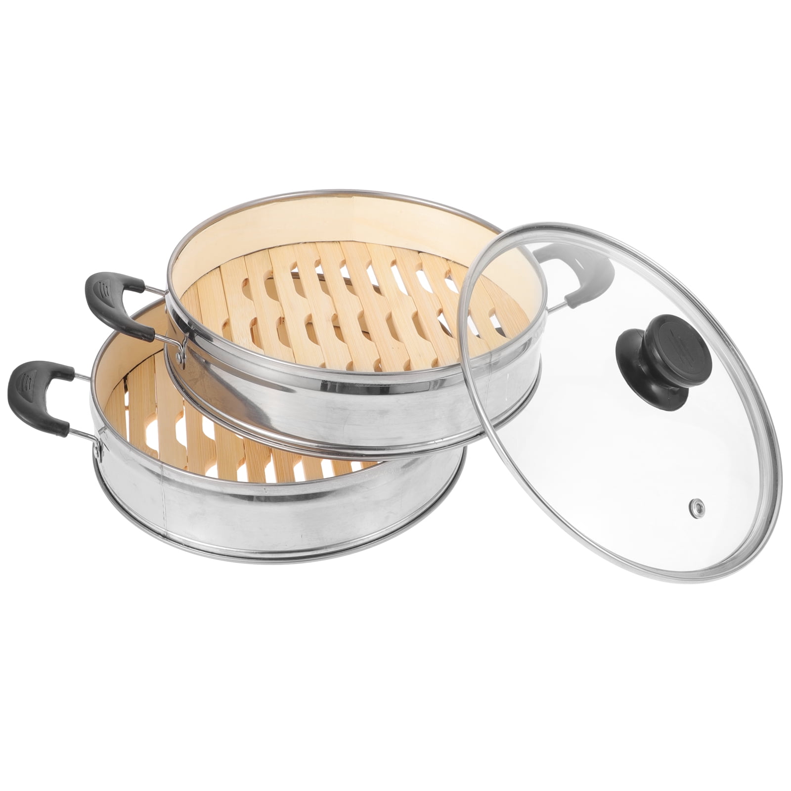 Bamboo Steamer Rice Basket Stainless Steel Diet for Health Vegetables