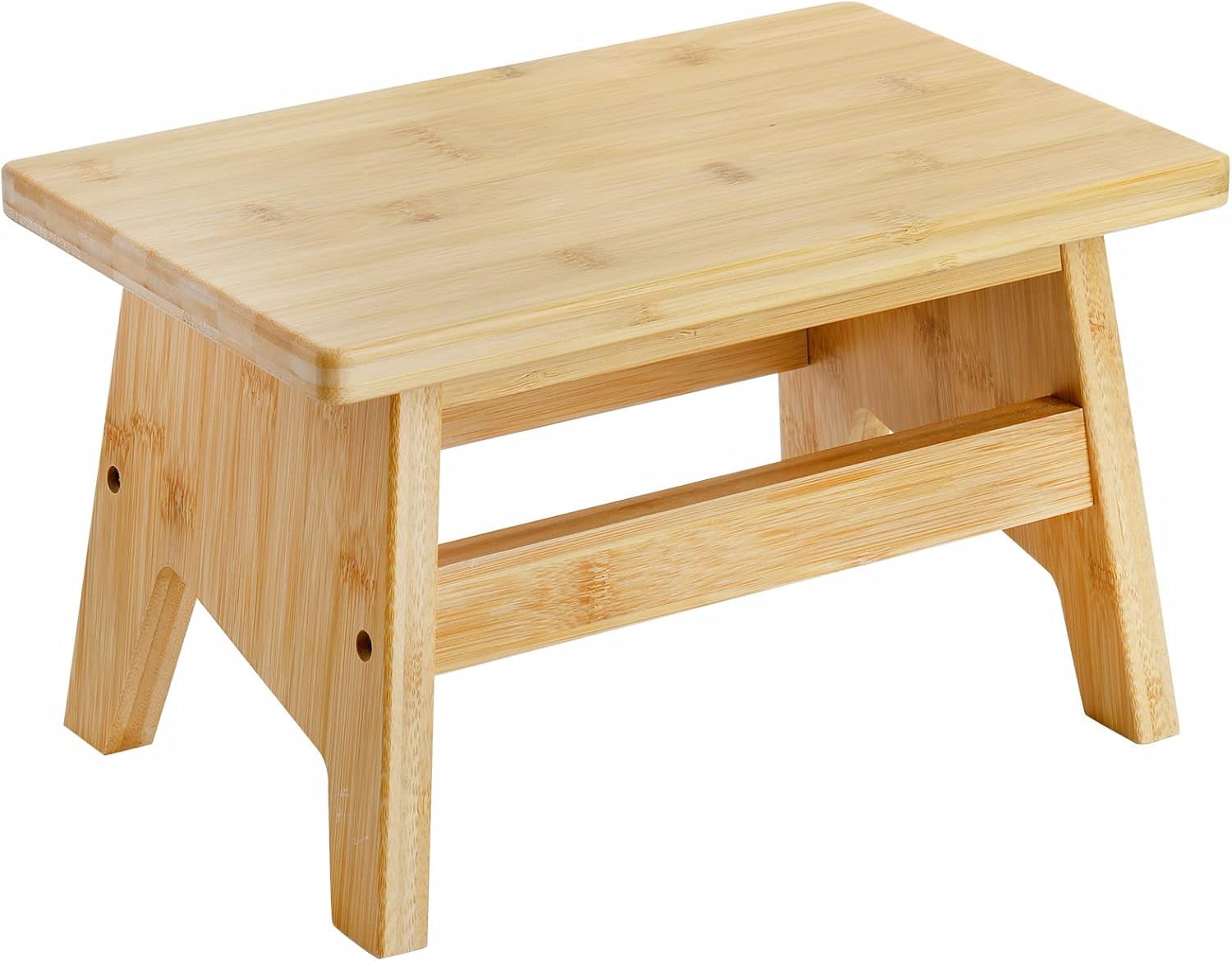 Bamboo Step Stool, Non-Slip One Step Stool, Potty Training Stool ...
