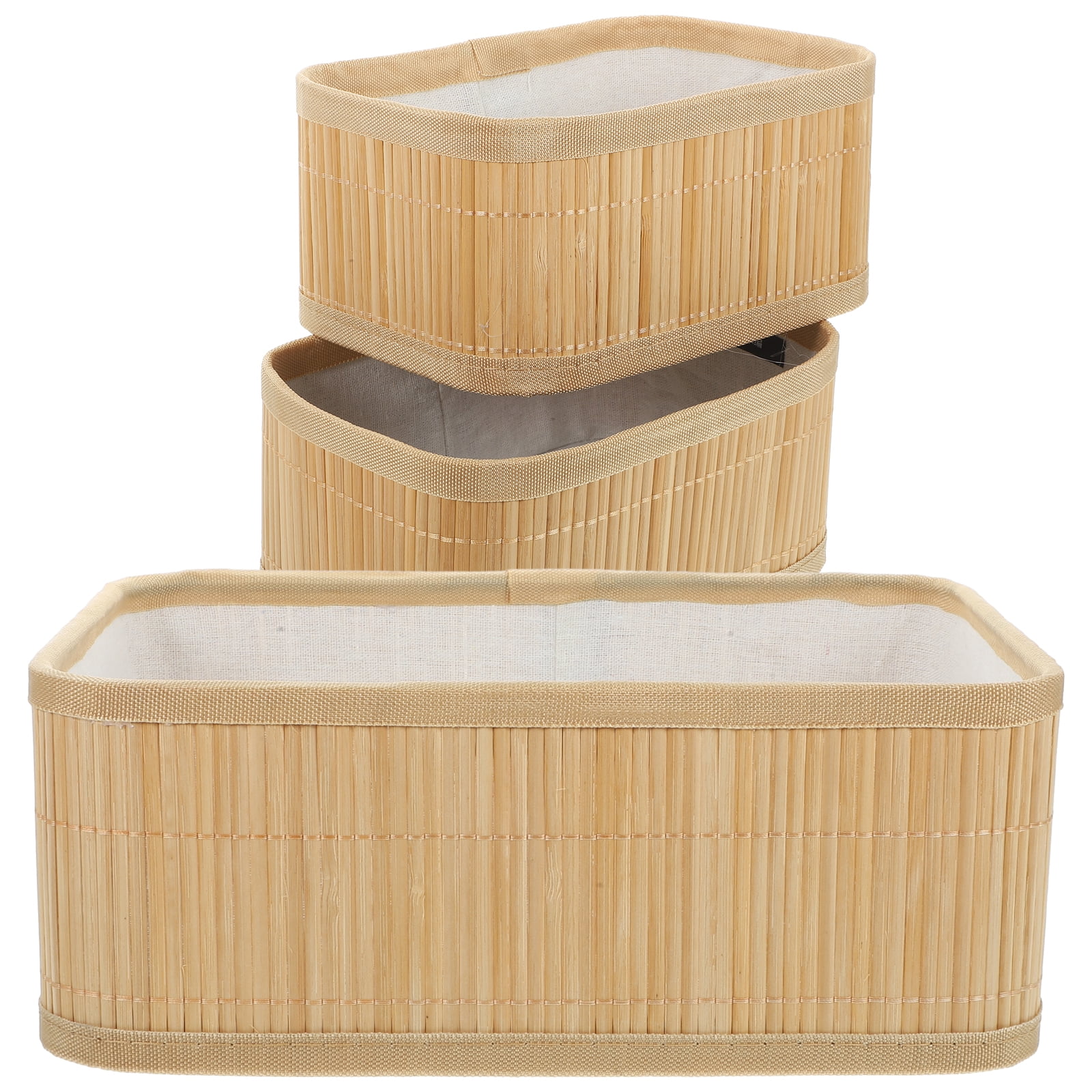 Bamboo Storage Basket Baskets Desk Organizer Weaving Sundries Multipurpose Manual Toy