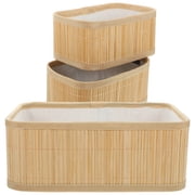 Bamboo Storage Basket Baskets Desk Organizer Weaving Sundries Multipurpose Manual Toy