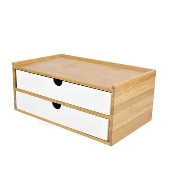Bamboo Storage Box Sundries Cosmetic Jewelry Stationery Headset Storage Box Home Office Hotel Storage Drawers