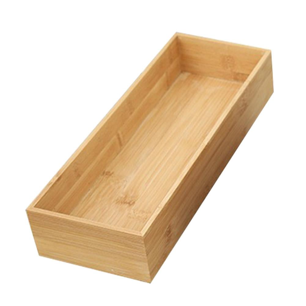 lianhanyi Bamboo Storage Box,Wood Crate,Luxury Bamboo Drawer Organizer ...