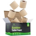 thumbnail image 1 of Bamboo Story Bamboo Toilet Paper Unbleached – 24 Rolls, 3-Ply, 300 Sheets | Hypoallergenic, Chemical Free, Septic Safe, FSC Certified | Non Toxic, Natural Bamboo Tissue, 1 of 6