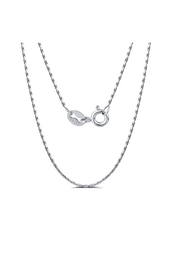 Bamboo Style Necklace Chain for Women or Men Sterling Silver Ginger Lyne Collection