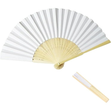 Bamboo Sublimation Fans Blanks, Line Dance Handheld Folding Fan with Loud Clappers, Rave Snap Clack Popping Fans, Large Metal Fans, Chinese & Japanese Style Boots on The Ground
