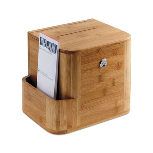 Bamboo Suggestion Boxes, 10 x 8 x 14, Natural Bamboo Suggestion Boxes, 10 x 8 x 14, Natural