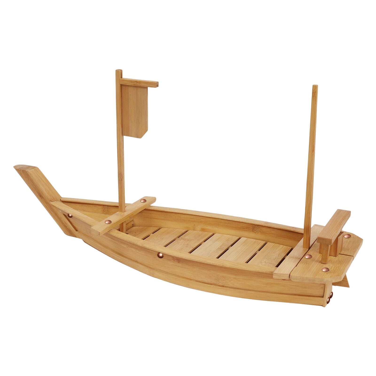 Bamboo Sushi Boat Serving Display Tray Appetizers Garnishes Fruits Plates Wood Color 28*9.8*2.6 in